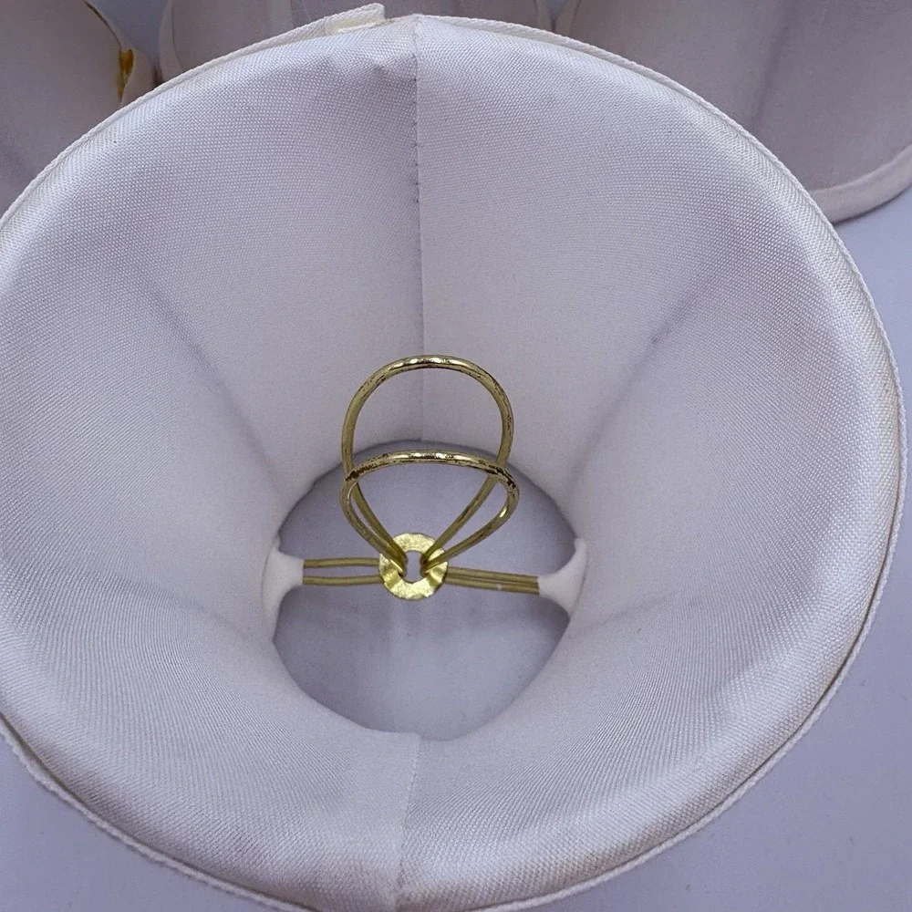 Vintage Mini Chandelier Lamp Shades white Silk 4.25